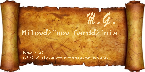 Milovánov Gardénia névjegykártya